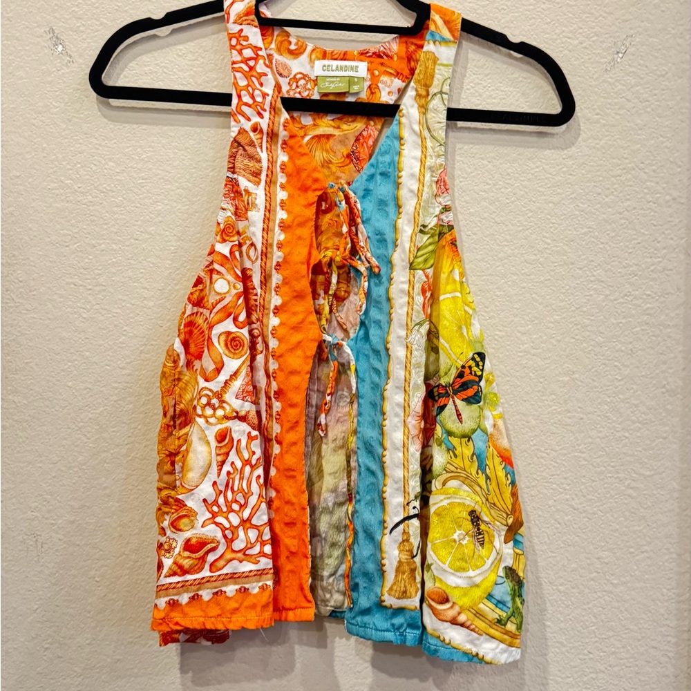Celadine x Emily Carter tie front vest